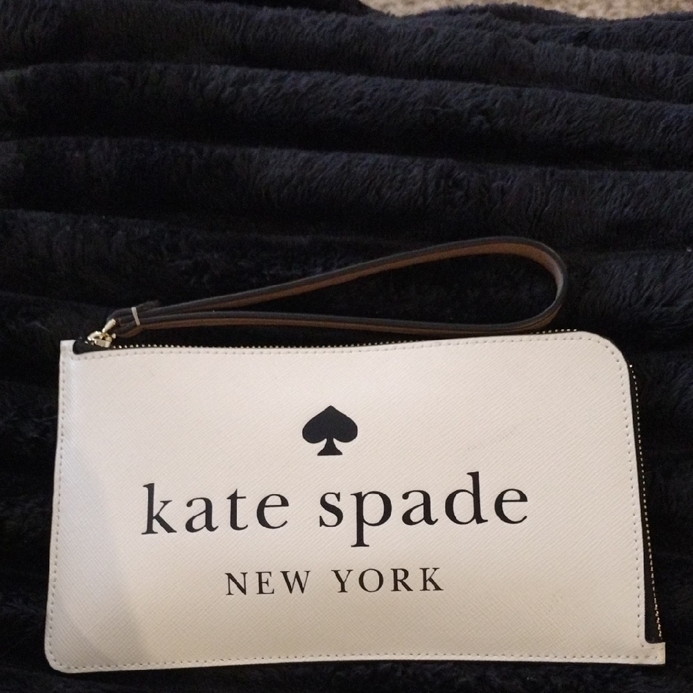 Kate Spade Cream Wristlet with Black Accents